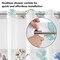 Americanflat 72x75 Hookless Shower Curtain - Floral Blue and Pink Shower Curtain with Sheer Panel, Snap-In Liner, and Grommets - 100% Polyester